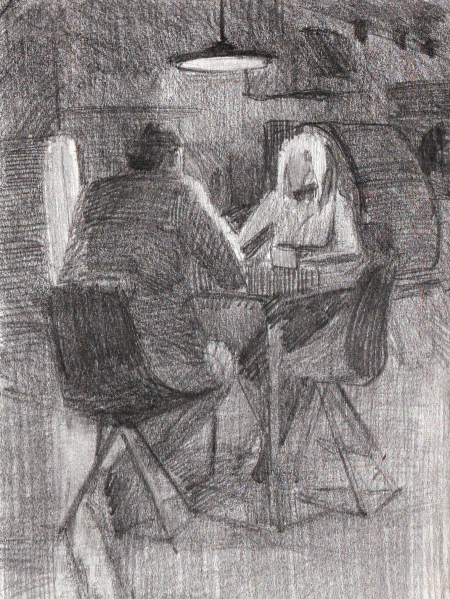 The couple under the lamp